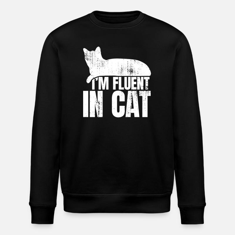 Je parle couramment chat - Sweat bio ROLLER Stanley/Stella Unisexe - noir