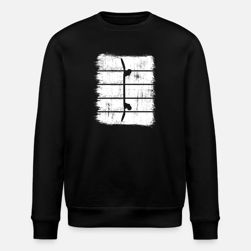 Skateboard Zeichnung - Stanley/Stella Unisex Bio-Sweatshirt ROLLER - Schwarz