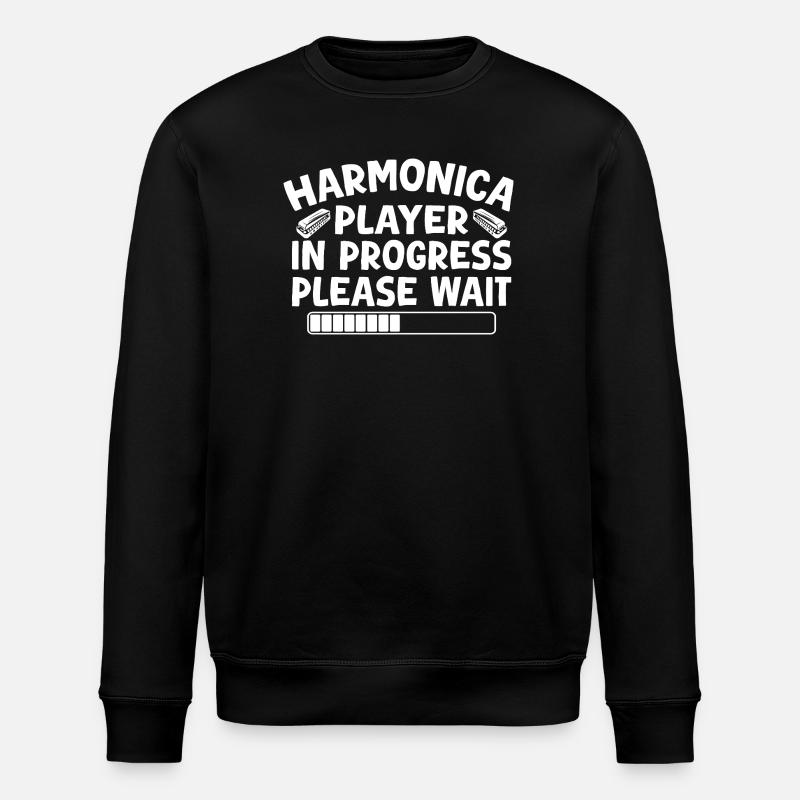 Harmonica Musican In Progress Harmonica - Stanley/Stella ROLLER Unisex Organic Sweatshirt - black