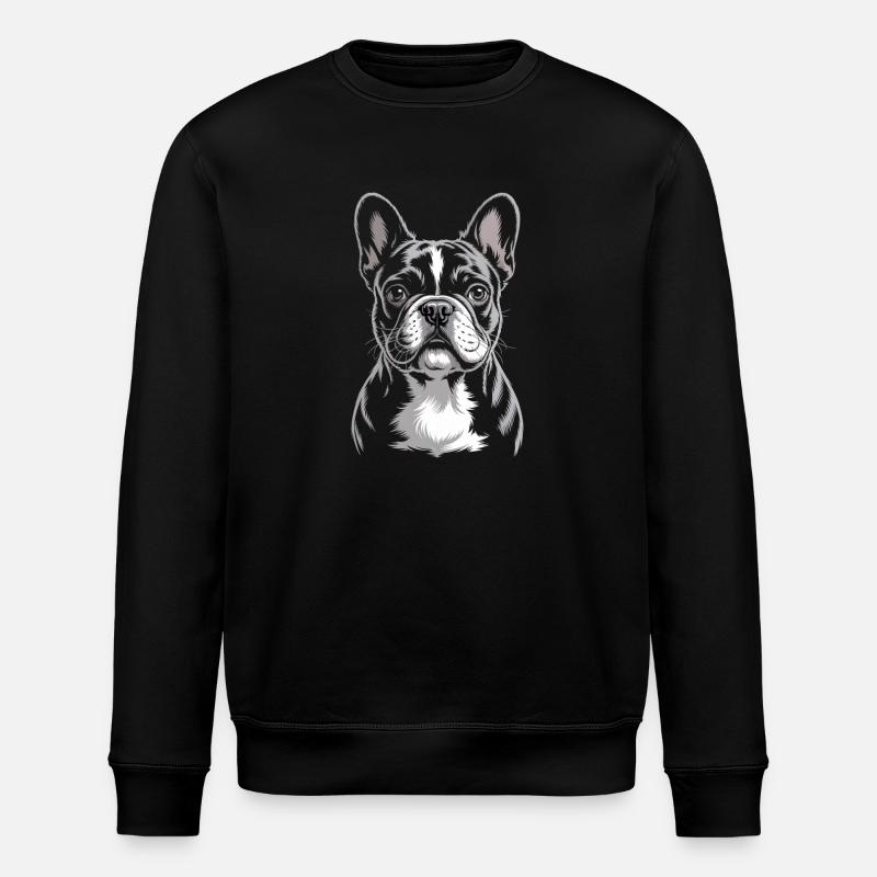 Bouledogue français Frenchie - Sweat bio ROLLER Stanley/Stella Unisexe - noir