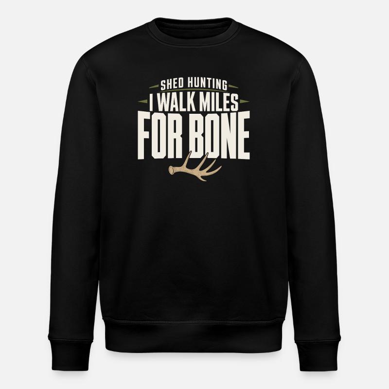 Scale-hunting-scale-hunter-antler-hunting-whitetail - Stanley/Stella ROLLER Unisex Organic Sweatshirt - black
