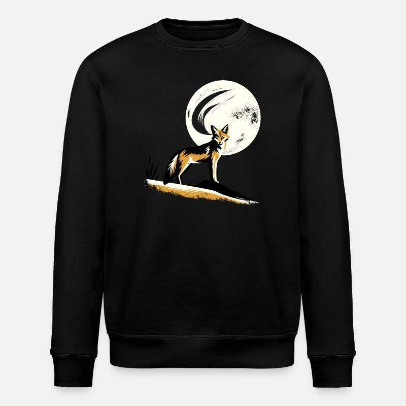 Chacal au clair de lune - Sweat bio ROLLER Stanley/Stella Unisexe - noir