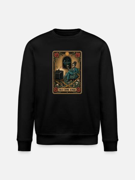 True-Crime-Junkie Tarotkarten-Rätsel - Stanley/Stella Unisex Bio-Sweatshirt ROLLER - Schwarz