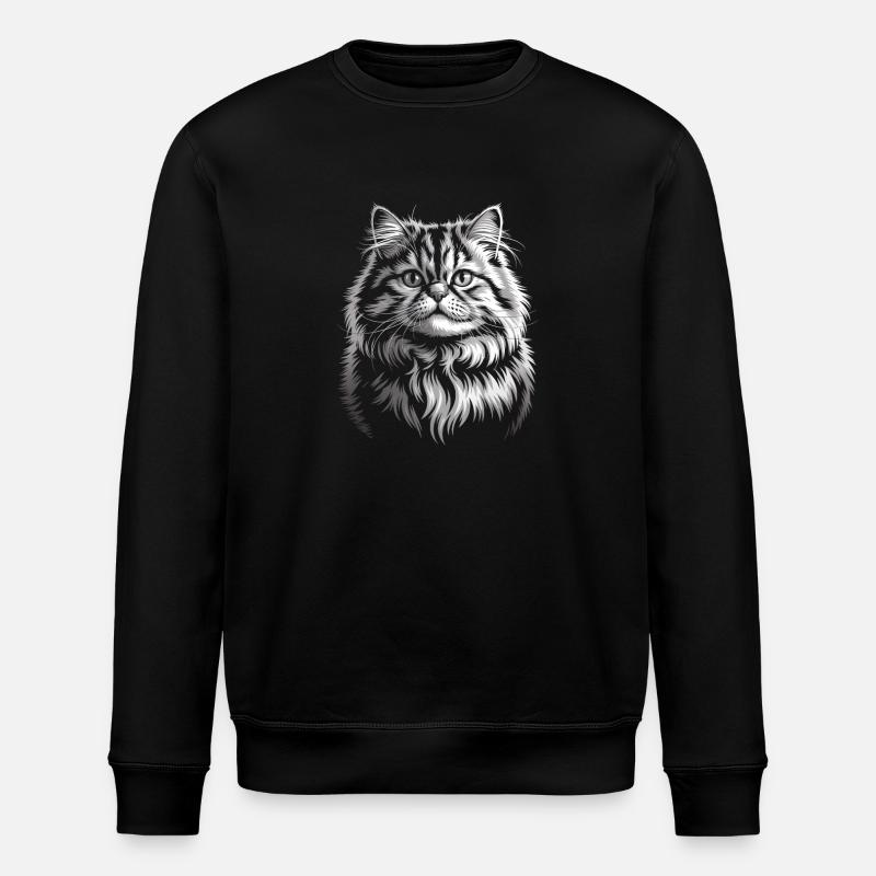 Katze - Stanley/Stella Unisex Bio-Sweatshirt ROLLER - Schwarz