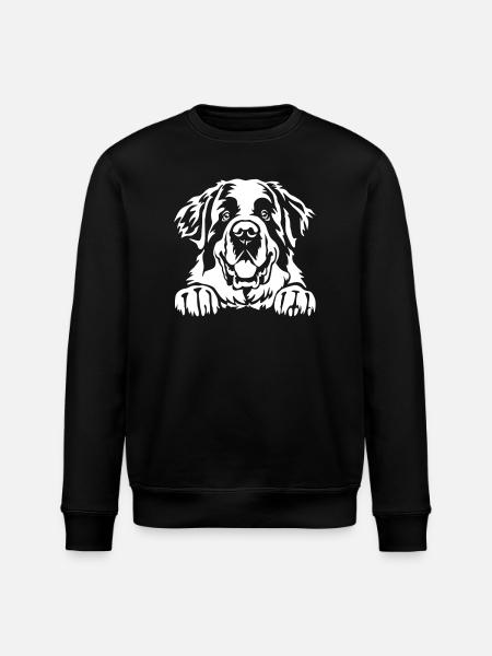 St. Bernard Head Blck Edition" - Stanley/Stella ROLLER Unisex Organic Sweatshirt - black