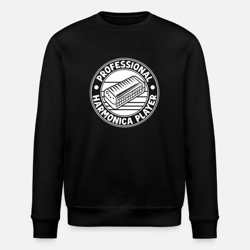 Harmonica Musican Professional Harmonica - Stanley/Stella Unisex Bio-Sweatshirt ROLLER - Schwarz