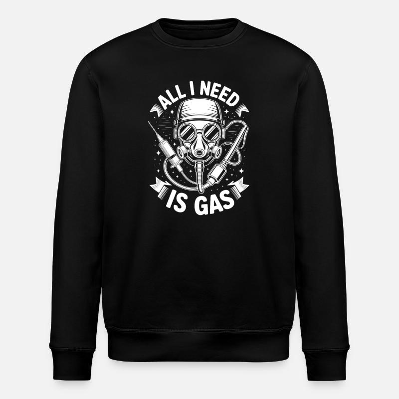 Anesthesiologist I Need Gas Anesthesia - Stanley/Stella ROLLER Unisex Organic Sweatshirt - black