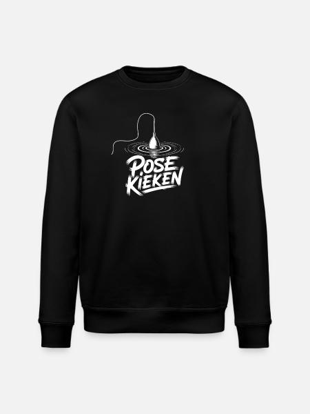 Fischen Pose Humor - Stanley/Stella Unisex Bio-Sweatshirt ROLLER - Schwarz