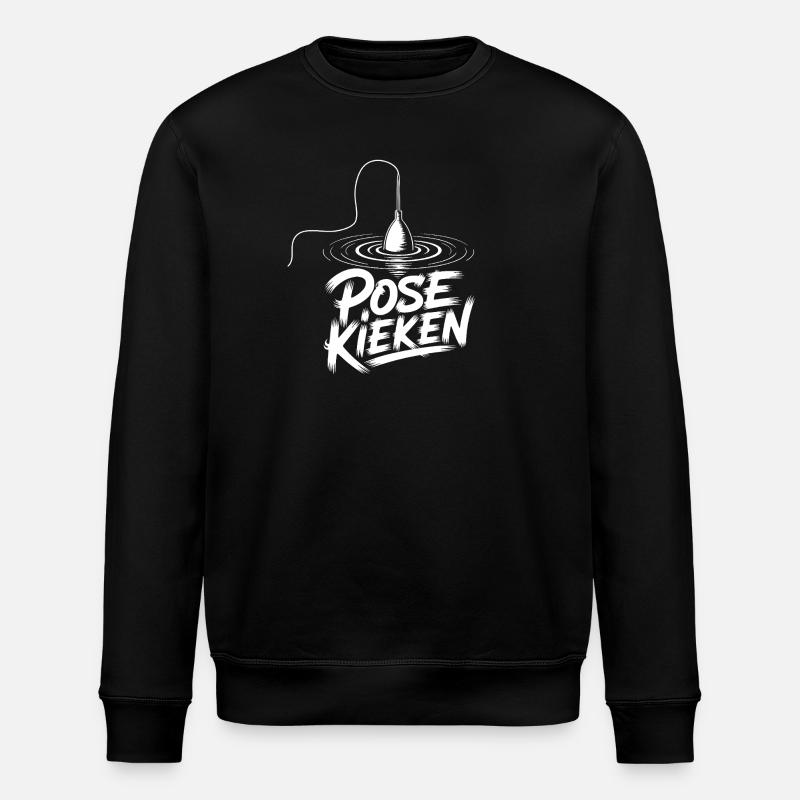 Fischen Pose Humor - Stanley/Stella Unisex Bio-Sweatshirt ROLLER - Schwarz