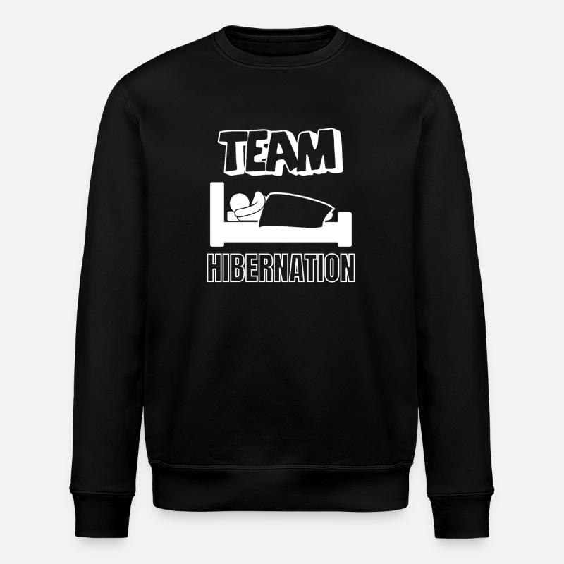 Team Winterschlaf im Bett - Stanley/Stella Unisex Bio-Sweatshirt ROLLER - Schwarz