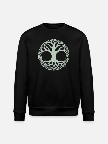 Braided Circle Tree of life - Stanley/Stella ROLLER Unisex Organic Sweatshirt - black