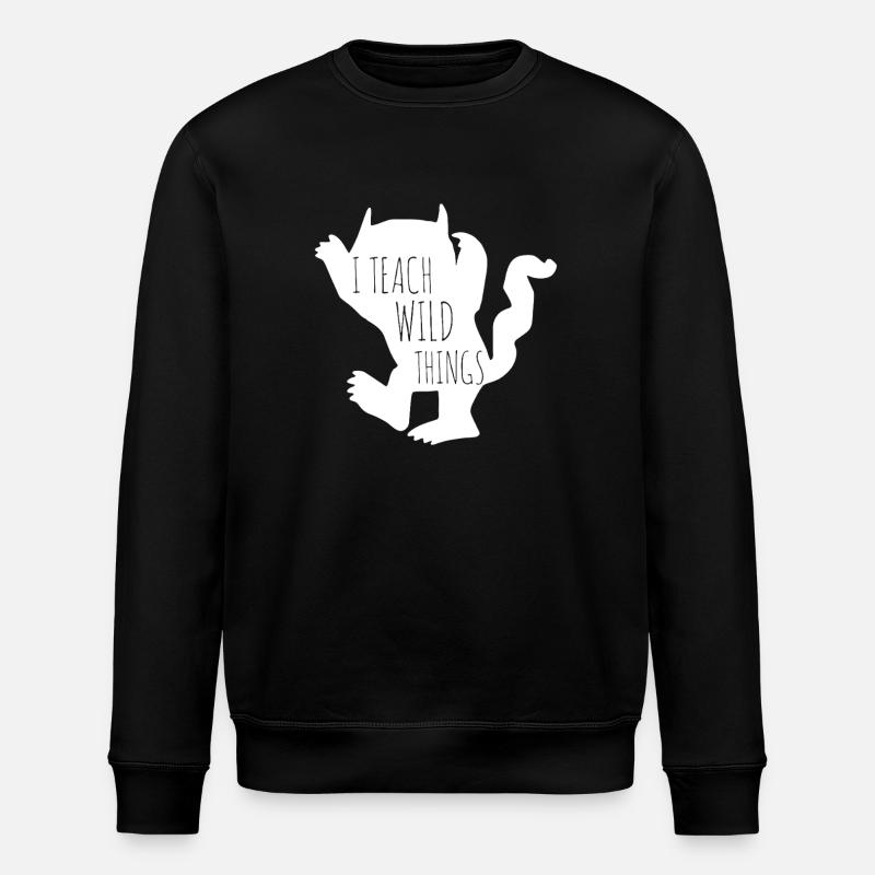 Drachen-Silhouette in fetter Monochrom - Stanley/Stella Unisex Bio-Sweatshirt ROLLER - Schwarz