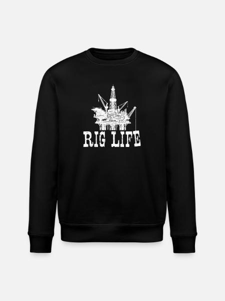 Rig Life Ölfeldarbeiter Roughneck - Stanley/Stella Unisex Bio-Sweatshirt ROLLER - Schwarz