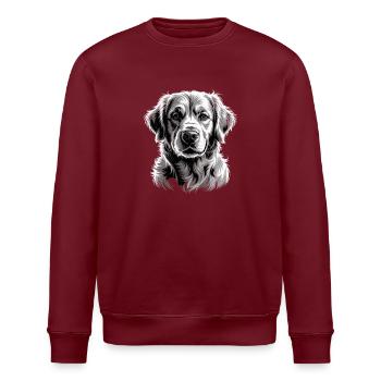 Labrador - Stanley/Stella Unisex Bio-Sweatshirt ROLLER - Burgunderrot - Vorne - Nik (191cm)