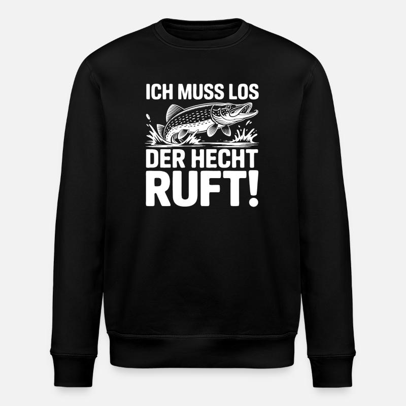 Der Hecht ruft! - Stanley/Stella Unisex Bio-Sweatshirt ROLLER - Schwarz