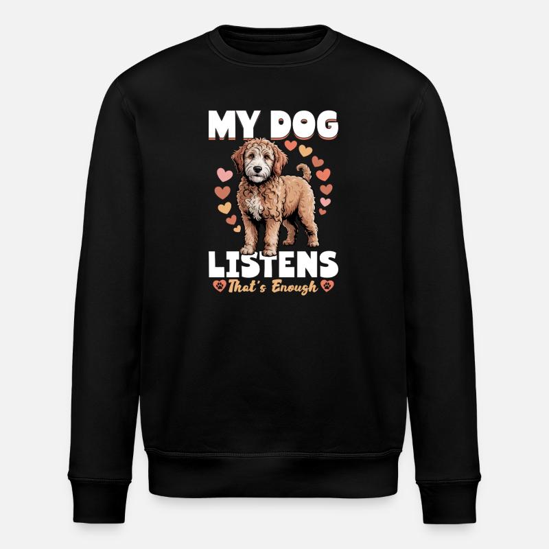 Race de chien Goldendoodle - Sweat bio ROLLER Stanley/Stella Unisexe - noir