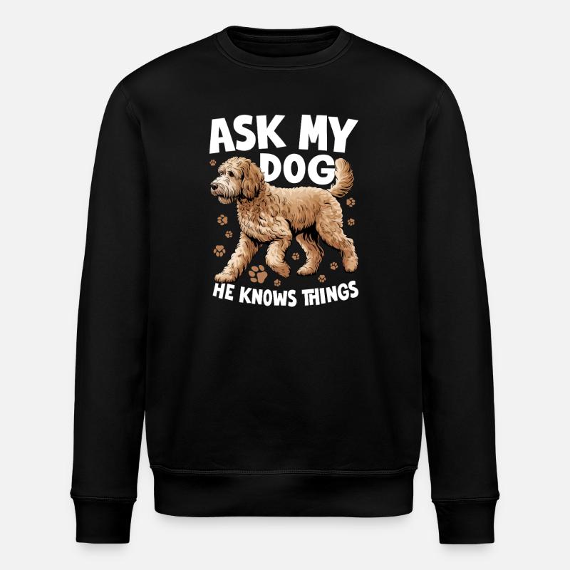 Goldendoodle Dog Breed - Stanley/Stella ROLLER Unisex Organic Sweatshirt - black