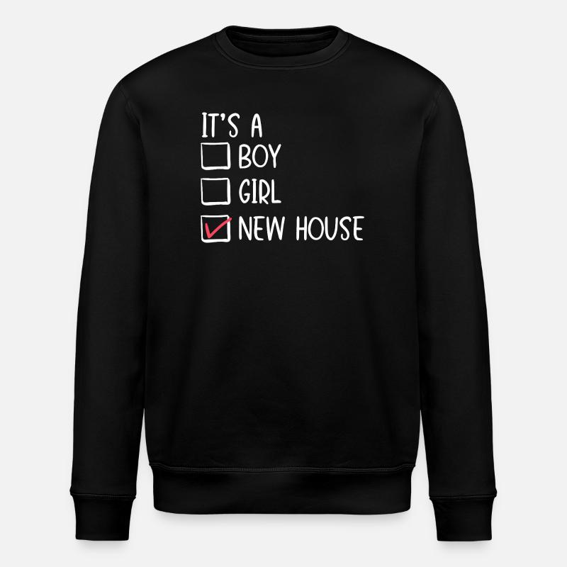 Neue Haus-Checkbox-Illustration - Stanley/Stella Unisex Bio-Sweatshirt ROLLER - Schwarz