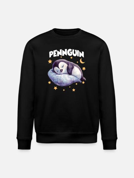 PennguinPinguin Pyjama Pennguin Langschläfer - Stanley/Stella Unisex Bio-Sweatshirt ROLLER - Schwarz