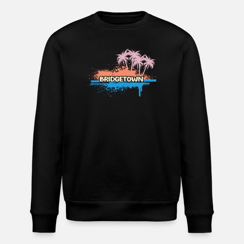 Palmiers Bridgetown - Sweat bio ROLLER Stanley/Stella Unisexe - noir