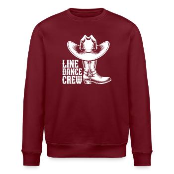 Line Dance Crew Western Flair - Stanley/Stella Unisex Bio-Sweatshirt ROLLER - Burgunderrot - Vorne - Nik (191cm)