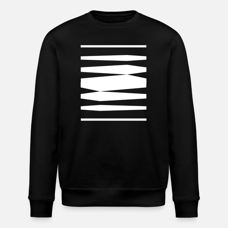 Bold Stripes design - Stanley/Stella ROLLER Unisex Organic Sweatshirt - black