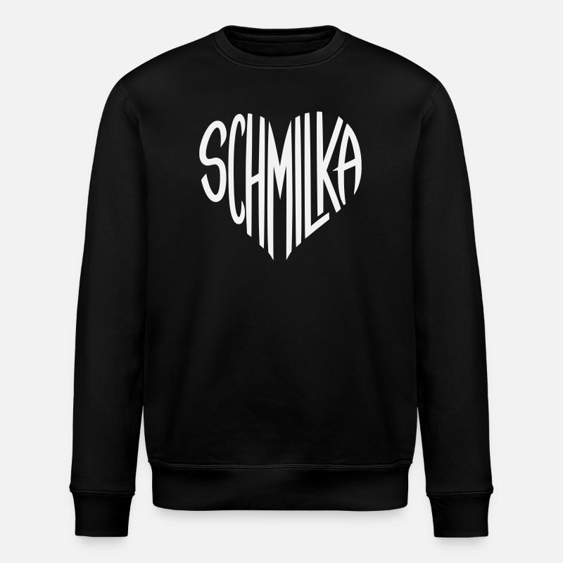 Schmilka Heart Font Logo - Stanley/Stella ROLLER Unisex Organic Sweatshirt - black