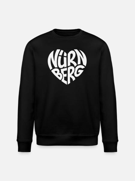 Nuremberg Heart Lettering - Stanley/Stella ROLLER Unisex Organic Sweatshirt - black