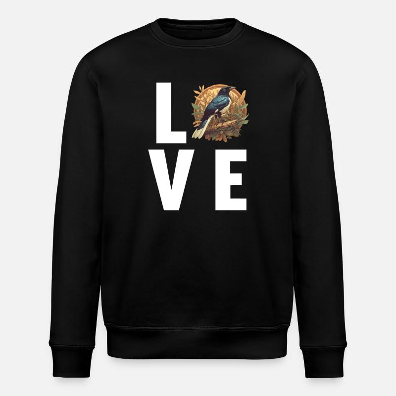 Magpies Magpie - Stanley/Stella ROLLER Unisex Organic Sweatshirt - black