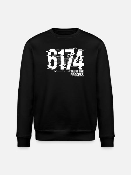 6174 Kaprekar Constant Glitch Math - Stanley/Stella ROLLER Unisex Organic Sweatshirt - black
