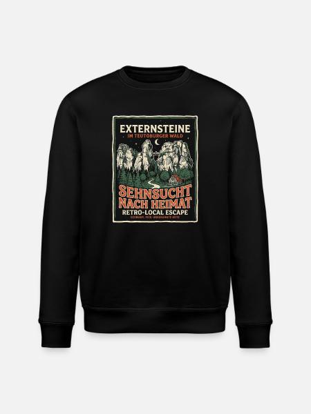 Externsteine Heimat - Stanley/Stella Unisex Bio-Sweatshirt ROLLER - Schwarz