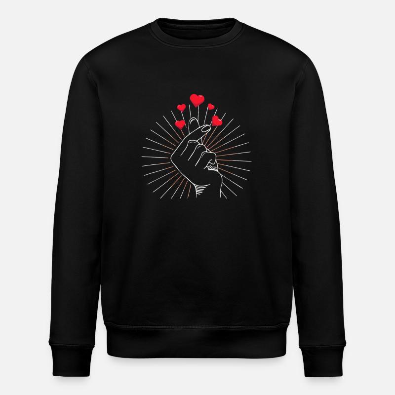 Éclat des Cœurs Pincés - Sweat bio ROLLER Stanley/Stella Unisexe - noir