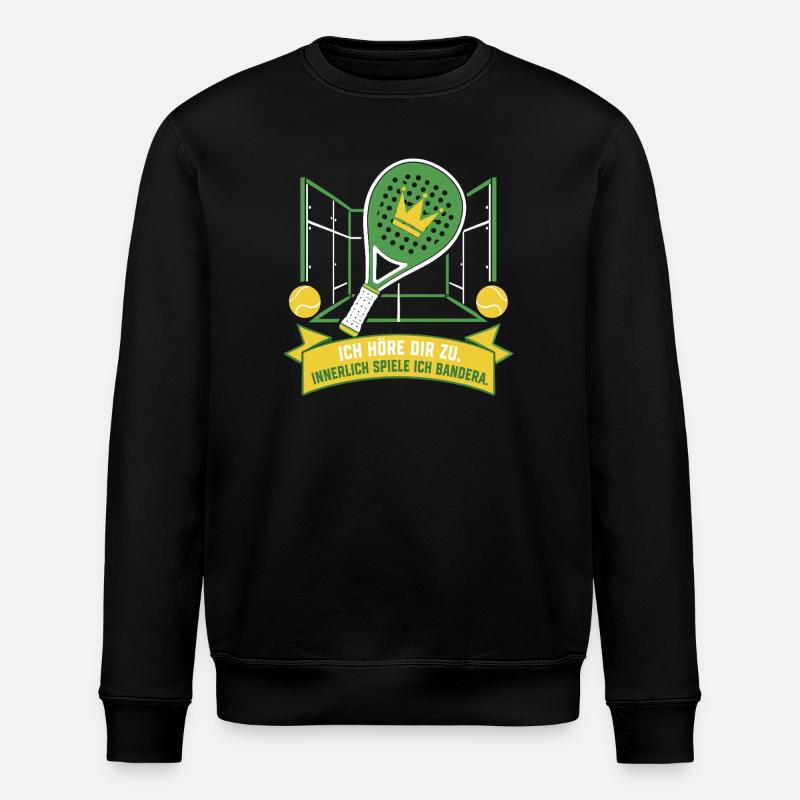 Innerlich immer Bandera — Padel 2026 - Stanley/Stella Unisex Bio-Sweatshirt ROLLER - Schwarz