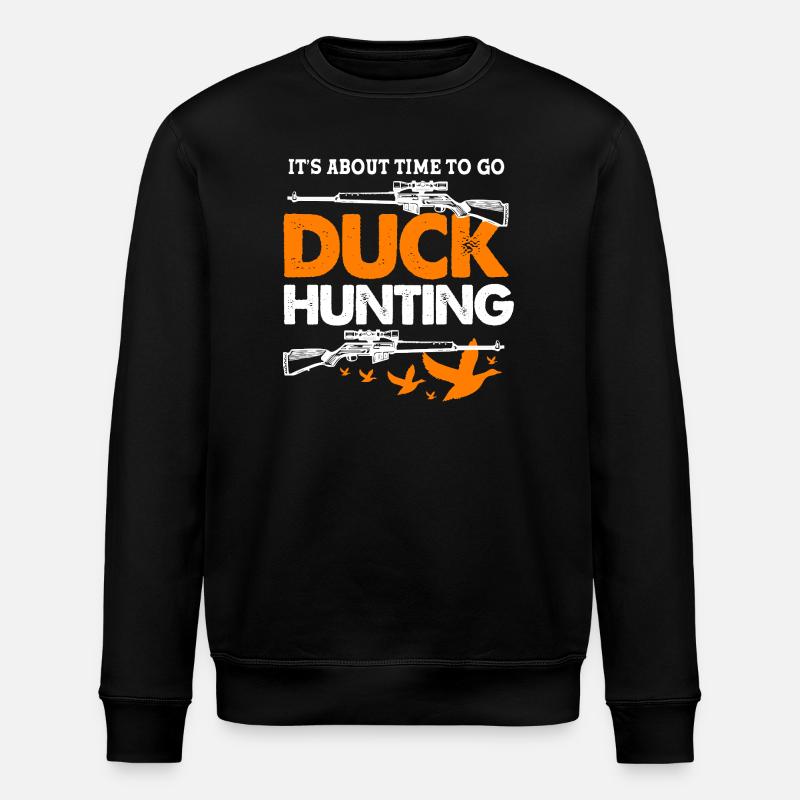 Duck Hunt Duck Hunting Hunter - Stanley/Stella ROLLER Unisex Organic Sweatshirt - black