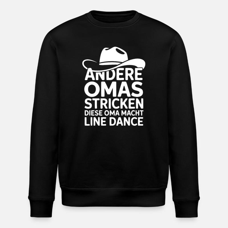 Line Dance Oma - Stanley/Stella Unisex Bio-Sweatshirt ROLLER - Schwarz