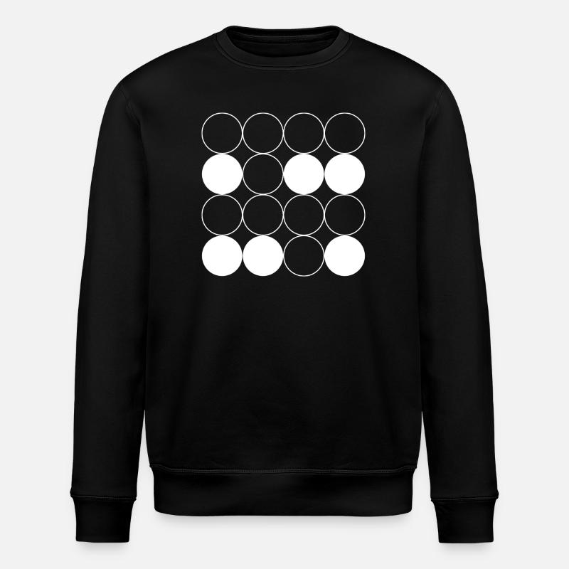 Kreisgittermuster - Stanley/Stella Unisex Bio-Sweatshirt ROLLER - Schwarz