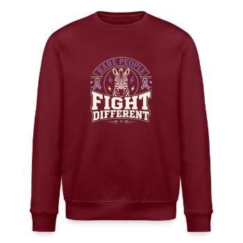 Eds-bewusstsein Ehlers-danlos Zebra-krieger - Stanley/Stella Unisex Bio-Sweatshirt ROLLER - Burgunderrot - Vorne - Nik (191cm)