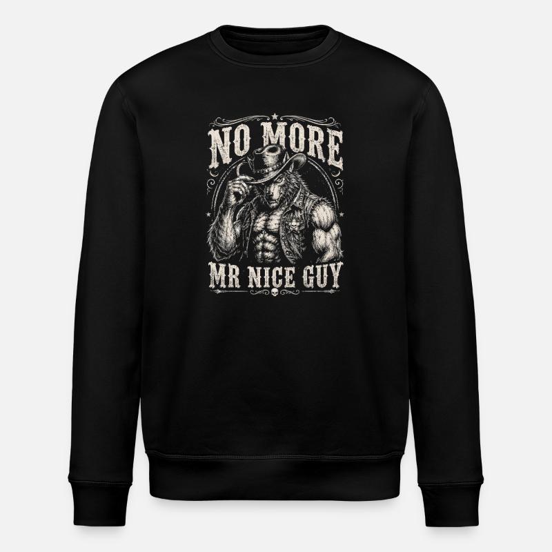 Kein netter Typ Cowboy - Stanley/Stella Unisex Bio-Sweatshirt ROLLER - Schwarz