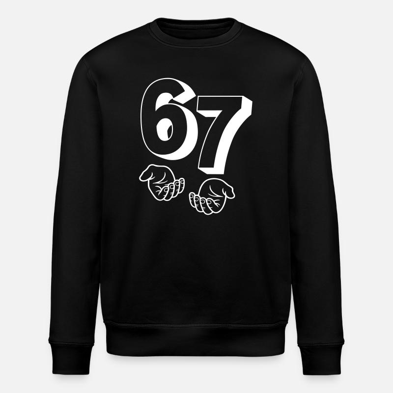 76 "six seven" hands - Stanley/Stella Unisex Bio-Sweatshirt ROLLER - Schwarz