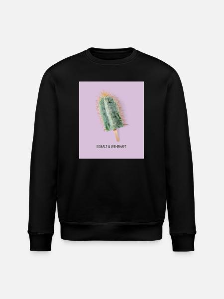 Eiskalt & Wehrhaft Kaktus Eis Design - Stanley/Stella Unisex Bio-Sweatshirt ROLLER - Schwarz