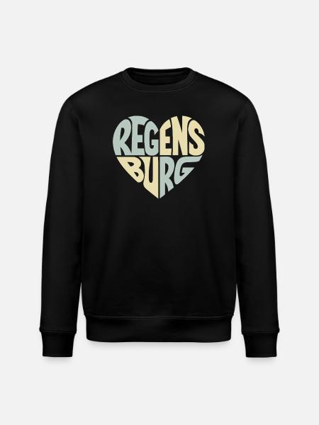 Regensburg Heart Design - Stanley/Stella ROLLER Unisex Organic Sweatshirt - black