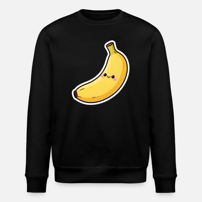 Kawaii Banane Geschenk - Stanley/Stella Unisex Bio-Sweatshirt ROLLER - Schwarz