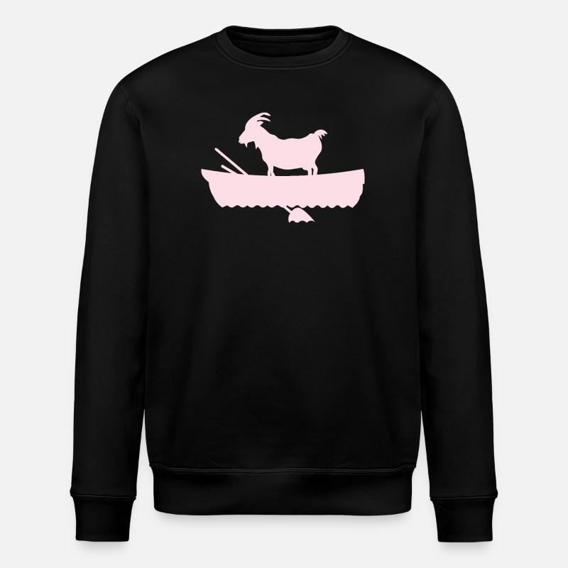 G.O.A.T. Ziege im Boot rosa - Stanley/Stella Unisex Bio-Sweatshirt ROLLER - Schwarz