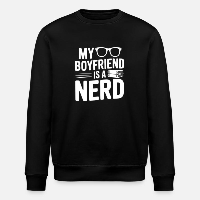 Mein Freund ist ein Nerd - Stanley/Stella Unisex Bio-Sweatshirt ROLLER - Schwarz