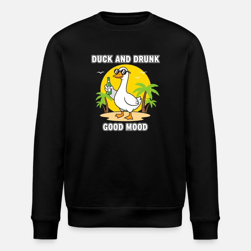 Duck et Ivresse - Sweat bio ROLLER Stanley/Stella Unisexe - noir