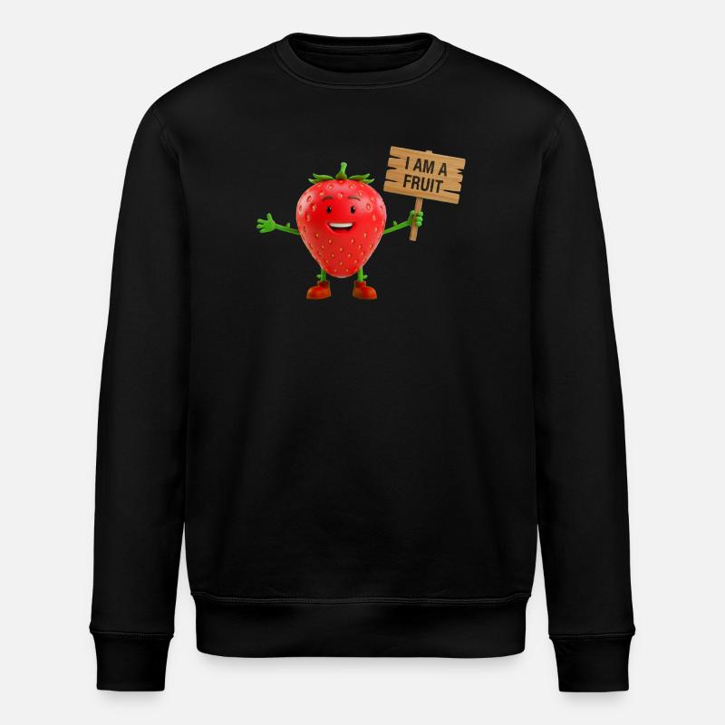 Fraise avec un panneau - Sweat bio ROLLER Stanley/Stella Unisexe - noir