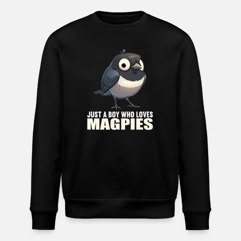 Magpies Magpie - Stanley/Stella ROLLER Unisex Organic Sweatshirt - black