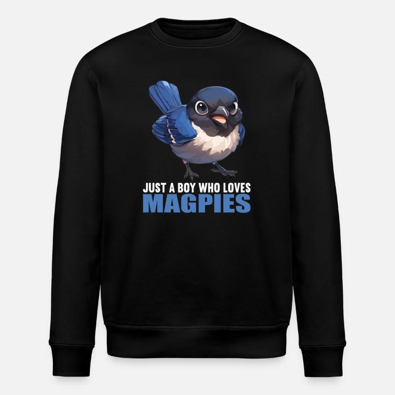 Magpies Magpie - Stanley/Stella ROLLER Unisex Organic Sweatshirt - black