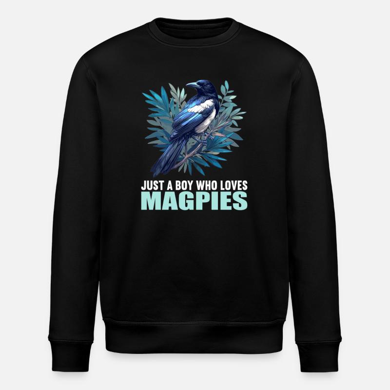 Magpies Magpie - Stanley/Stella ROLLER Unisex Organic Sweatshirt - black
