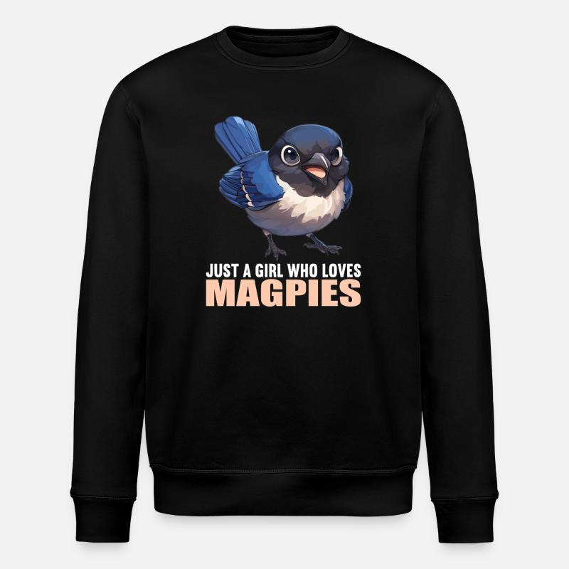 Magpies Magpie - Stanley/Stella ROLLER Unisex Organic Sweatshirt - black